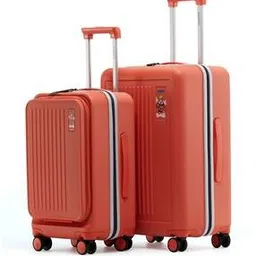 mokobara Set of 2 Striped Luggage Bags with TSA Lock-picture-44