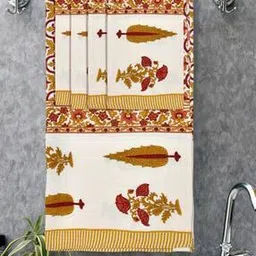 mafatlal Pack Of 5 Floral Print Bath & Hand Towel Set -picture-21