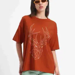 buda jeans co Women Graphic Print Loose Fit T-Shirt image 1