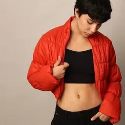 only Women Regular Fit Crop Puffer Jacket-picture-28