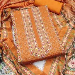 svaraa Women Embroidered 3-Piece Unstitched Dress Material-picture-30