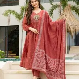 nyrika Women Embroidered Straight Kurta Suit Set -picture-47