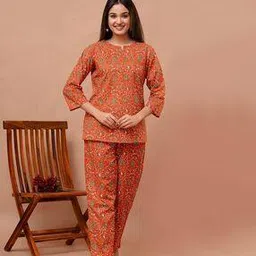 vashti Women Floral Print Top & Pyjamas Nightwear Set-picture-14
