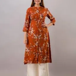 mauka Floral Print A-line Kurta Set-picture-36