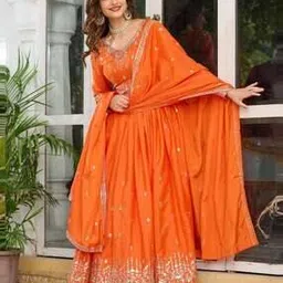 nyrika Women Embroidered Anarkali Kurta Set-picture-21