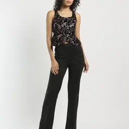 svrnaa by azorte Ornate Embroidered Waistcoat with Back Tie-Up & Sequin Detailing-picture-10