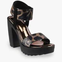 catwalk Women Animal Print Block Heeled Sandals-picture-5
