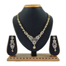 vatsalya Women Gold-Plated Stone-Studded Necklace & Earrings Set-picture-46