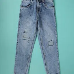 wotnot by azorte Boys Heavily Distressed Mid-Wash Jeans-picture-40