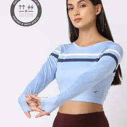performax Fastdry Crop T-Shirt with Contrast Stripes-picture-39