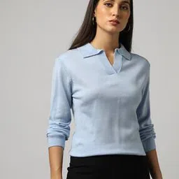 outryt by azorte Women Pullover with Ribbed Hems-picture-10