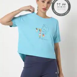 performax Women Printed Loose Fit Yoga T-Shirt-picture-27