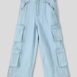 Cargo Pocket Denim Jeans-image-29