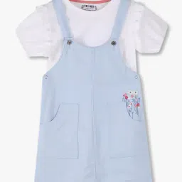 kg frendz Boys Dungarees with Crew-Neck T-Shirt image 1