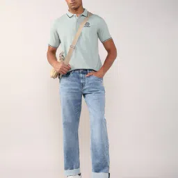 lee cooper Men Heavily Washed Slim Straight Fit Jeans image 1