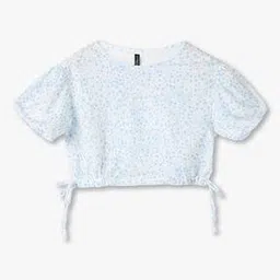 Girls Floral Print Regular Fit Top-image-5