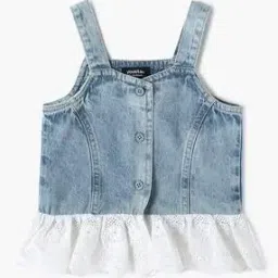 yousta Girls Relaxed Fit Strappy Denim Top-picture-29