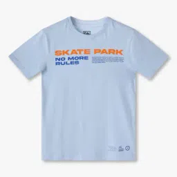 yb dnmx Boy Skate Park Print Regular Fit Round-Neck T-Shirt image 1