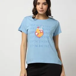 yousta Women Graphic Print Round-Neck T-Shirt-picture-38