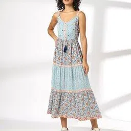 fusion Women Floral Print Tiered Dress-picture-24