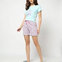 yousta Women Star Print Regular Fit Shorts-picture-16