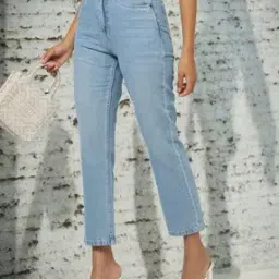 project eve Women Lightly Washed Straight Fit Jeans-picture-41