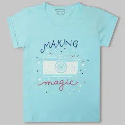 fashion world Girls Round-Neck T-Shirt image 1
