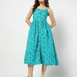 yousta Women Floral Print Fit & Flare Dress-picture-44