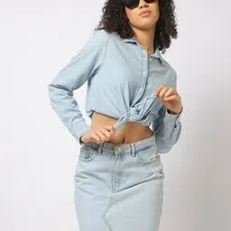gap Button-Down Denim Shirt with Long Sleeves-picture-35