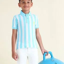 u.s. polo assn. Boys Striped Regular Fit Cotton Polo T-Shirt-picture-21