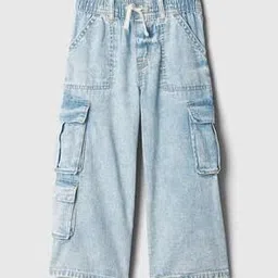 gap kids High-Rise Heavily Washed Baggy Fit Cargo Jeans-picture-41