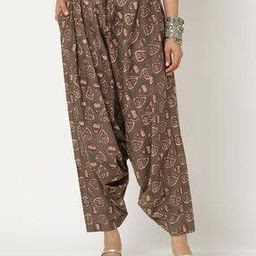 svrnaa by azorte Block Print Dhoti Pants-picture-36