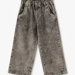 Girls Embellished Relaxed Fit Jeans-image-3