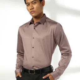 netplay Men Slim Fit Shirt with Spread Collar image 1