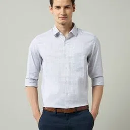 arrow Men Checked Slim Fit Cotton Shirt with Patch Pocket-picture-29