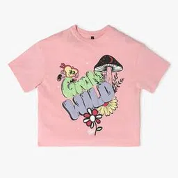 outryt by azorte Girls Graphic Print Round-Neck T-Shirt-picture-44