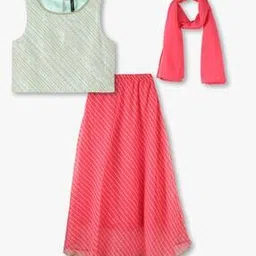 Girls Lehriya Skirt Set-image-23