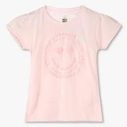 kg frendz Girls Typographic Print Slim Fit Round-Neck T-Shirt-picture-43