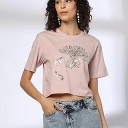 rio Women Embellished Regular Fit Crew-Neck T-Shirt-picture-19
