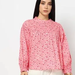 yousta Women Floral Print Relaxed Fit Cotton Top-picture-18