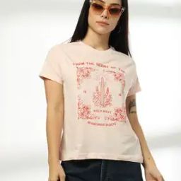 dnmx Women Graphic Print Regular Fit Crew-Neck T-Shirt-picture-37