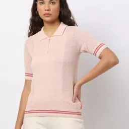 teamspirit Polo neck flatknit, lt. pink, s-picture-41