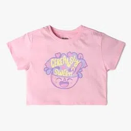 yousta Girls Graphic Print Boxy Fit Round-Neck T-Shirt-picture-50