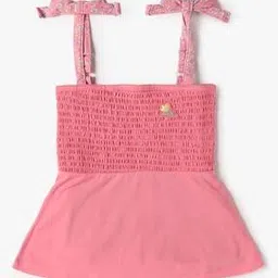 united colors of benetton Girls Smocked Regular Fit Top-picture-43
