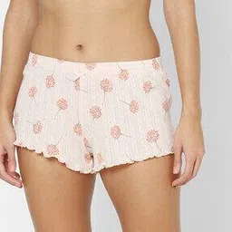 penti Floral Print Panelled Shorts with Elasticated Waist-picture-19