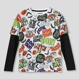 wotnot by azorte Boys Typographic Print Relaxed Fit Crew-Neck T-Shirt-picture-15