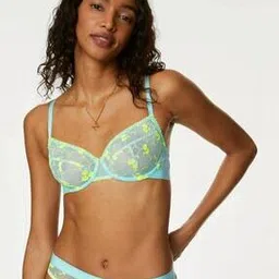 marks & spencer Women Emilia Embroidered Wired Balcony Non-Padded Bra-picture-32
