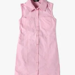 yousta Girls Shirt Dress with Patch Pockets-picture-31