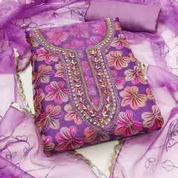 svaraa Women Embellished & Embroidery Unstitched Dress Material-picture-52