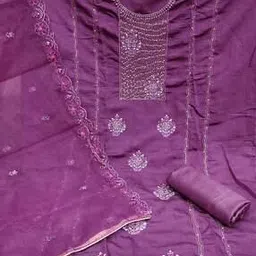 svaraa Women Embellished & Embroidery Unstitched Dress Material-picture-16